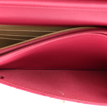 Chanel Lambskin Quilted CC Pearl Crush Wallet on Chain WOC Dark Pink 5 of 18