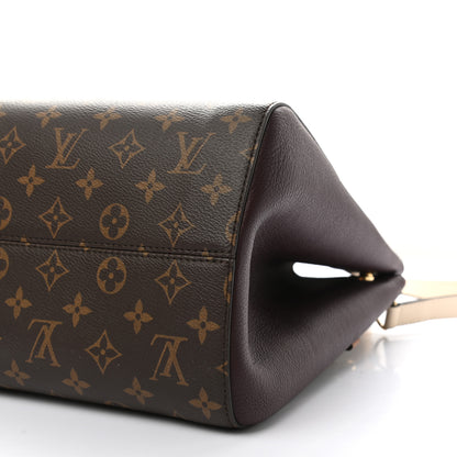 Louis Vuitton Calfskin Monogram Fold Tote MM Black Wine Cream 9 of 10