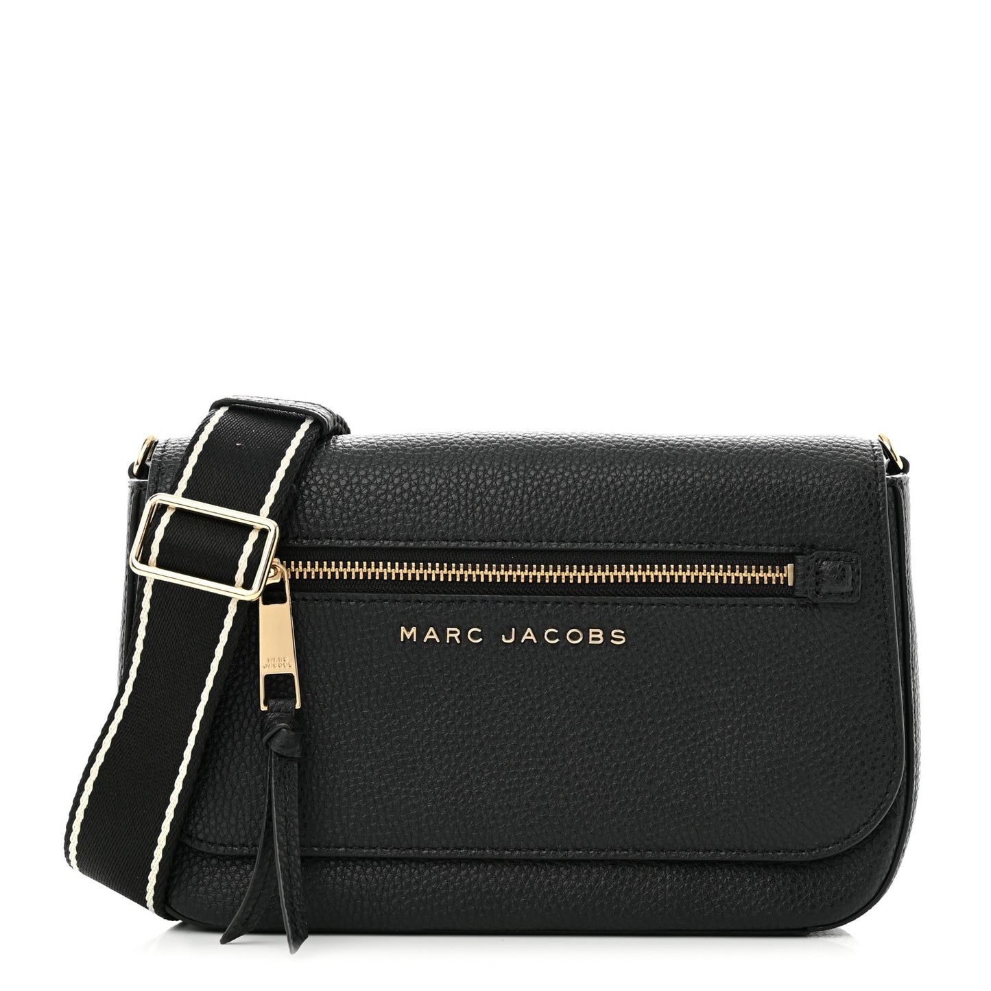 Pebbled Calfskin Crossbody Bag Black