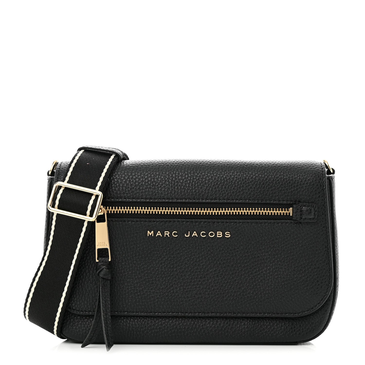 Marc Jacobs Pebbled Calfskin Crossbody Bag Black 1 of 10