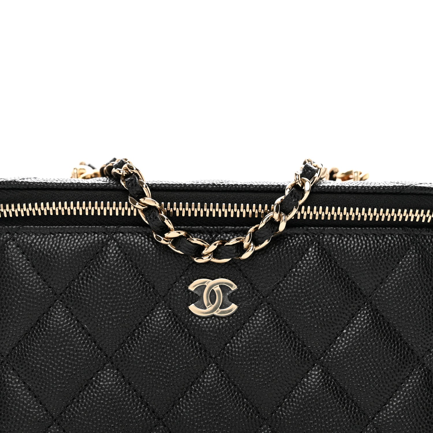 Chanel Caviar Quilted Small Vanity Case With Chain Black 5 of 11