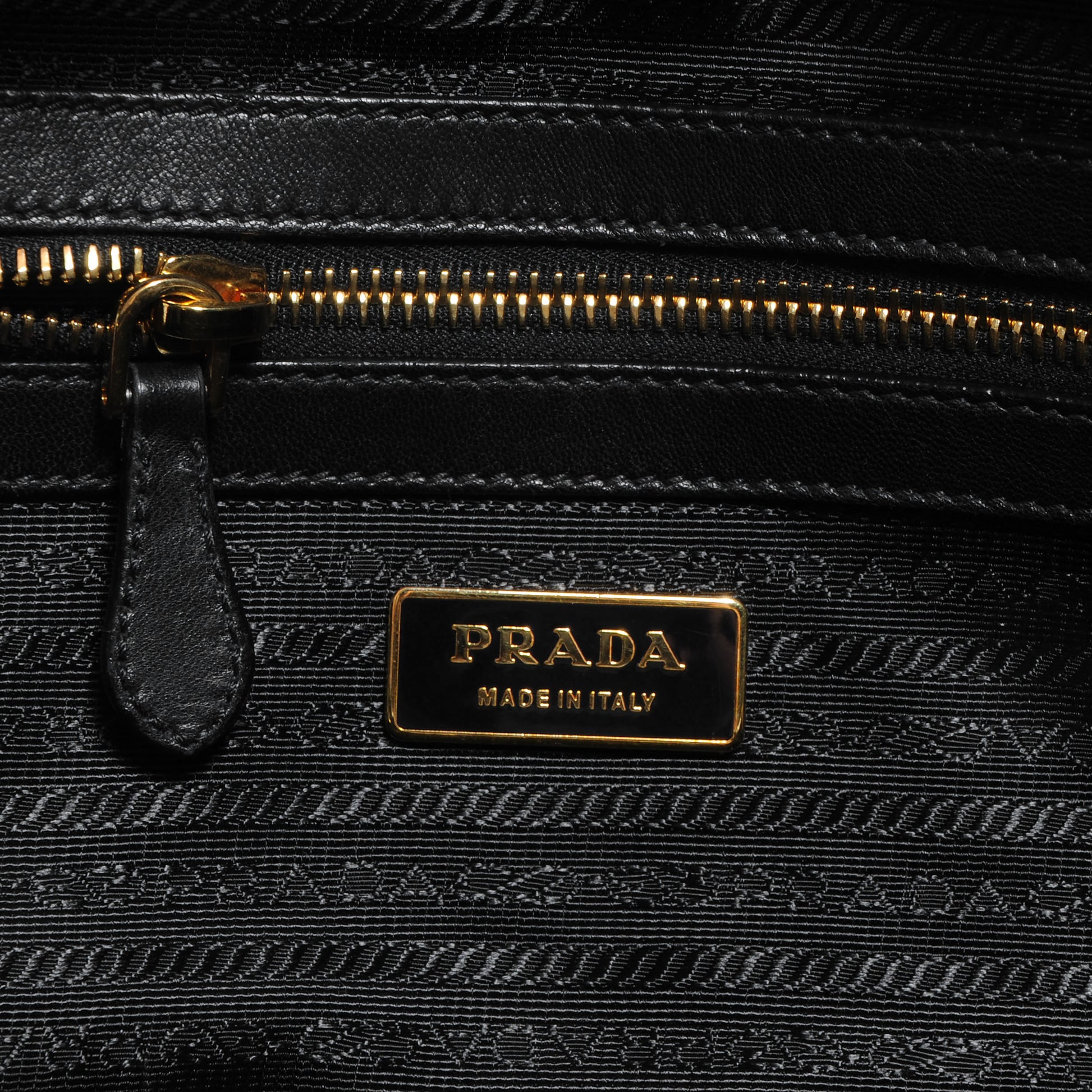 Prada Nappa Leather Gaufre Bauletto Nero Black 6 of 10