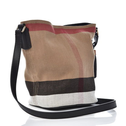 Burberry Canvas Mega Check Mini Ashby Tassel Crossbody Black 4 of 10