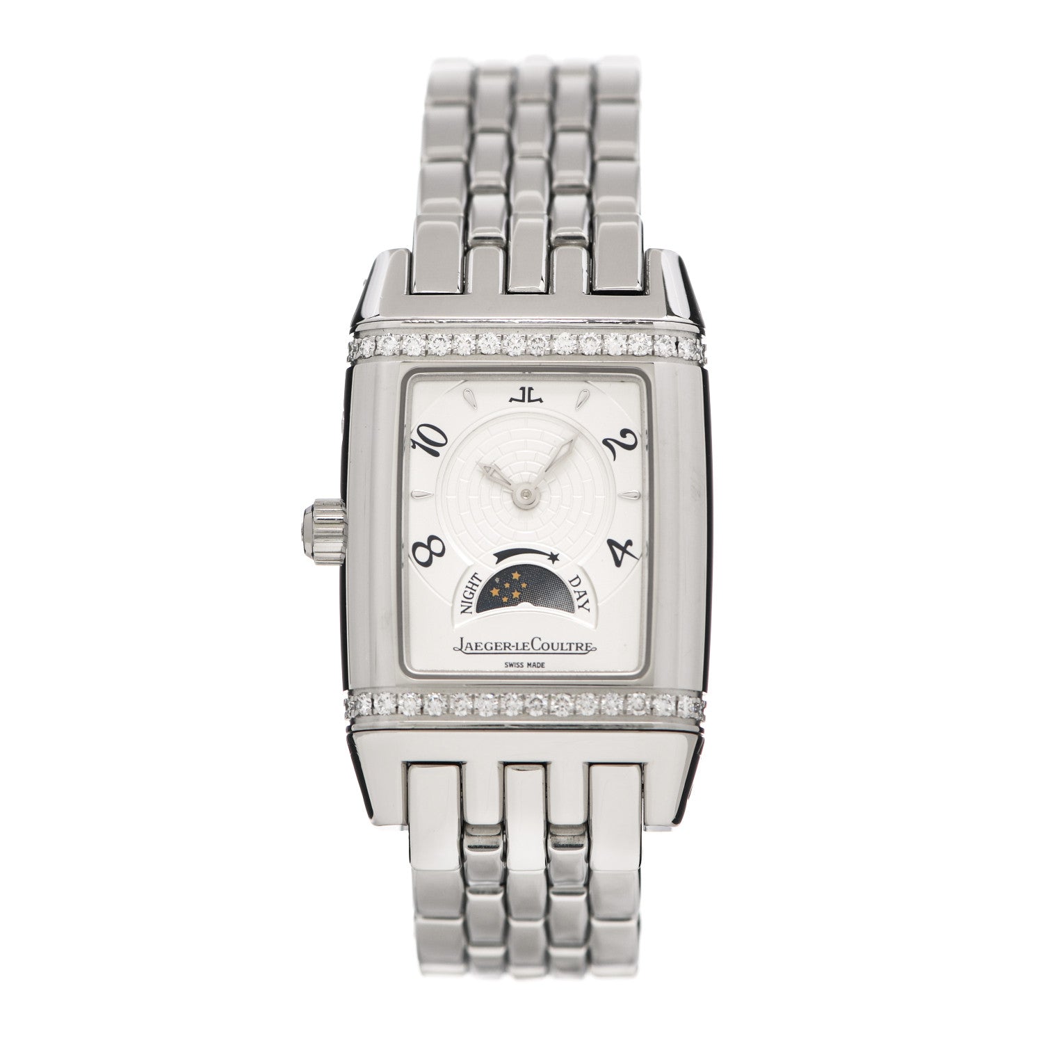 Jaeger-LeCoultre JAEGER-LE COULTRE Stainless Steel Diamond 25mm Reverso Gran Sport Duoface Manual Winding Watch 296.8.74 2 of 6