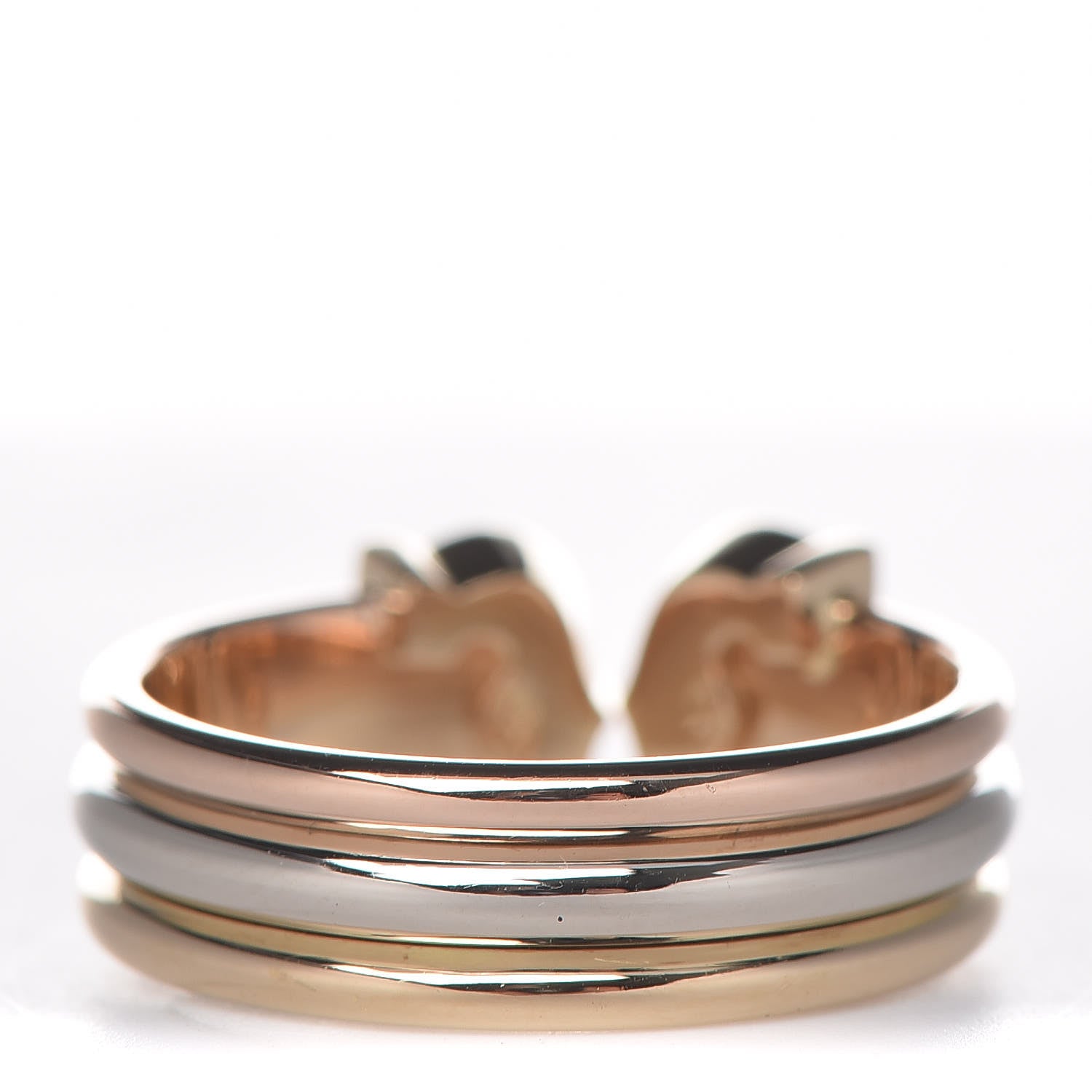 Cartier 18K Pink Yellow White Gold 8mm C De Ring 52 6 3 of 6
