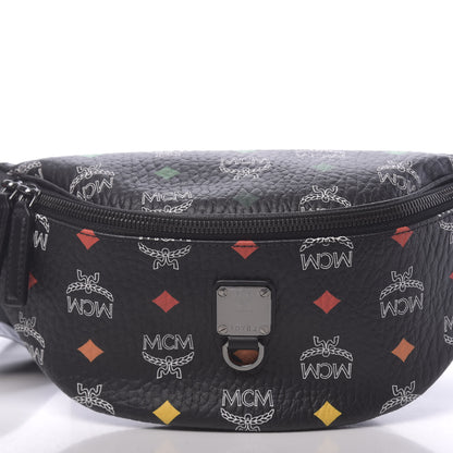 MCM Skyoptic Visetos Small Fursten Belt Bag Diamond Black 9 of 9