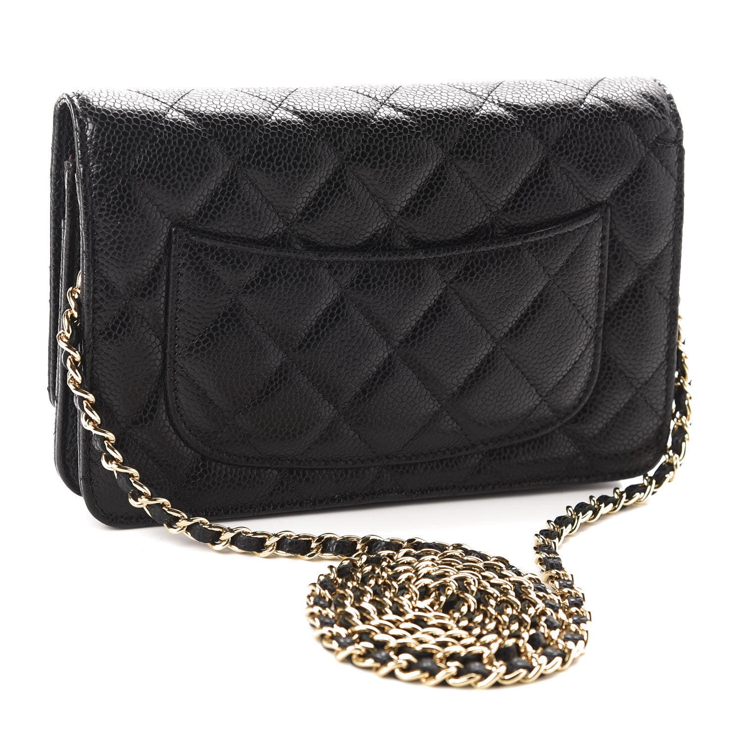 Chanel Caviar Quilted Wallet On Chain WOC Black 3 of 12