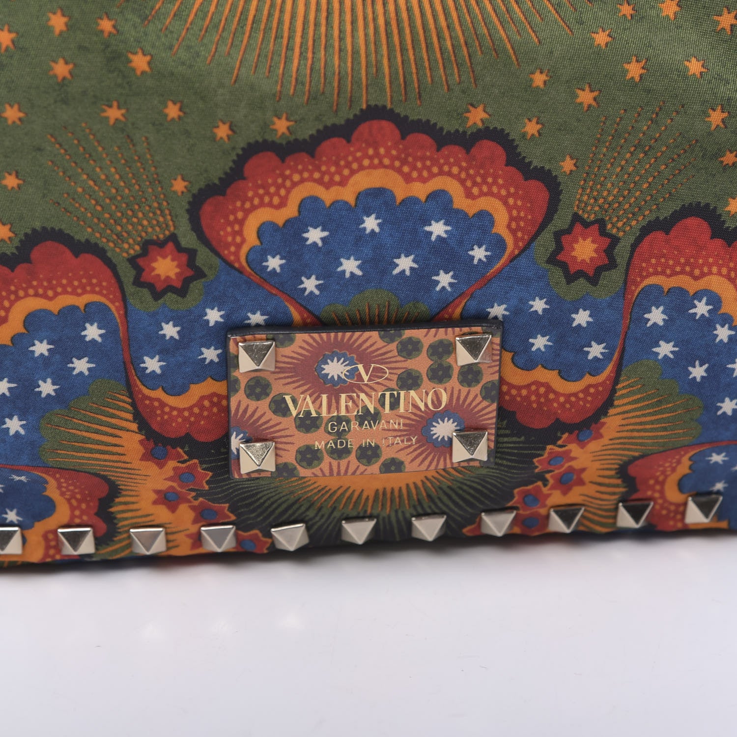 Valentino Garavani Canvas Enchanted Wonderland Medium Rockstud Reversible Tote Rosso 9 of 15