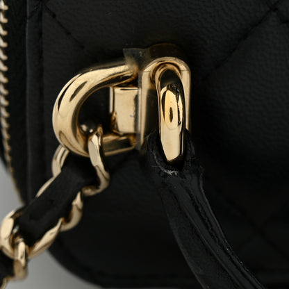 Chanel Lambskin Quilted Top Handle Mini Vanity Case With Chain Black 11 of 11