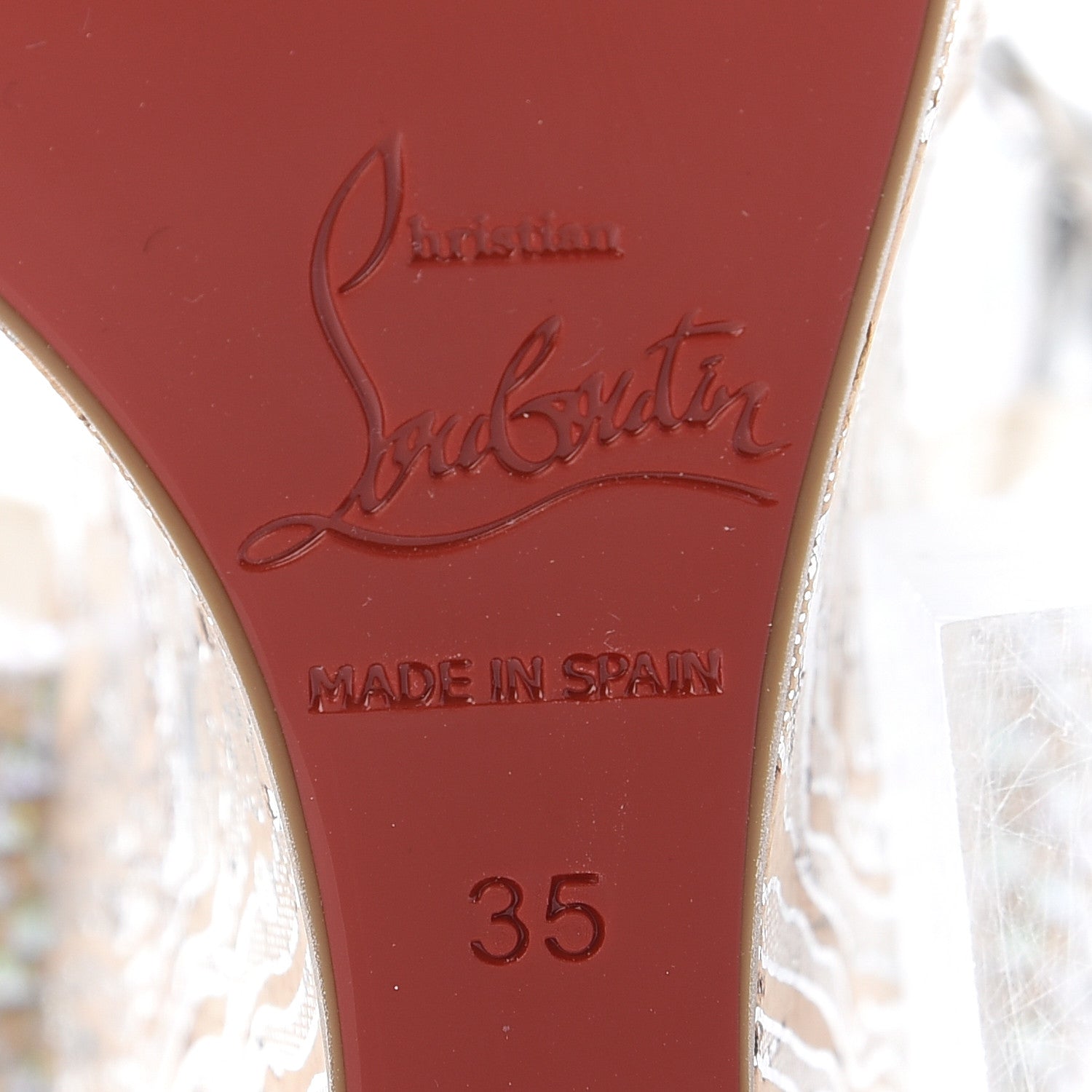 Christian Louboutin Specchio Laser Bellamonica 120 Wedge Sandals 35 Silver AB 7 of 8