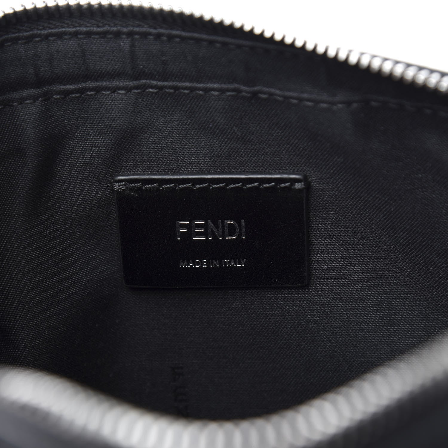 Fendi Glazed Fabric Vitello Liberty FF 1974 Diagonal Medium Camera Case Tobacco Moresco Black 8 of 11