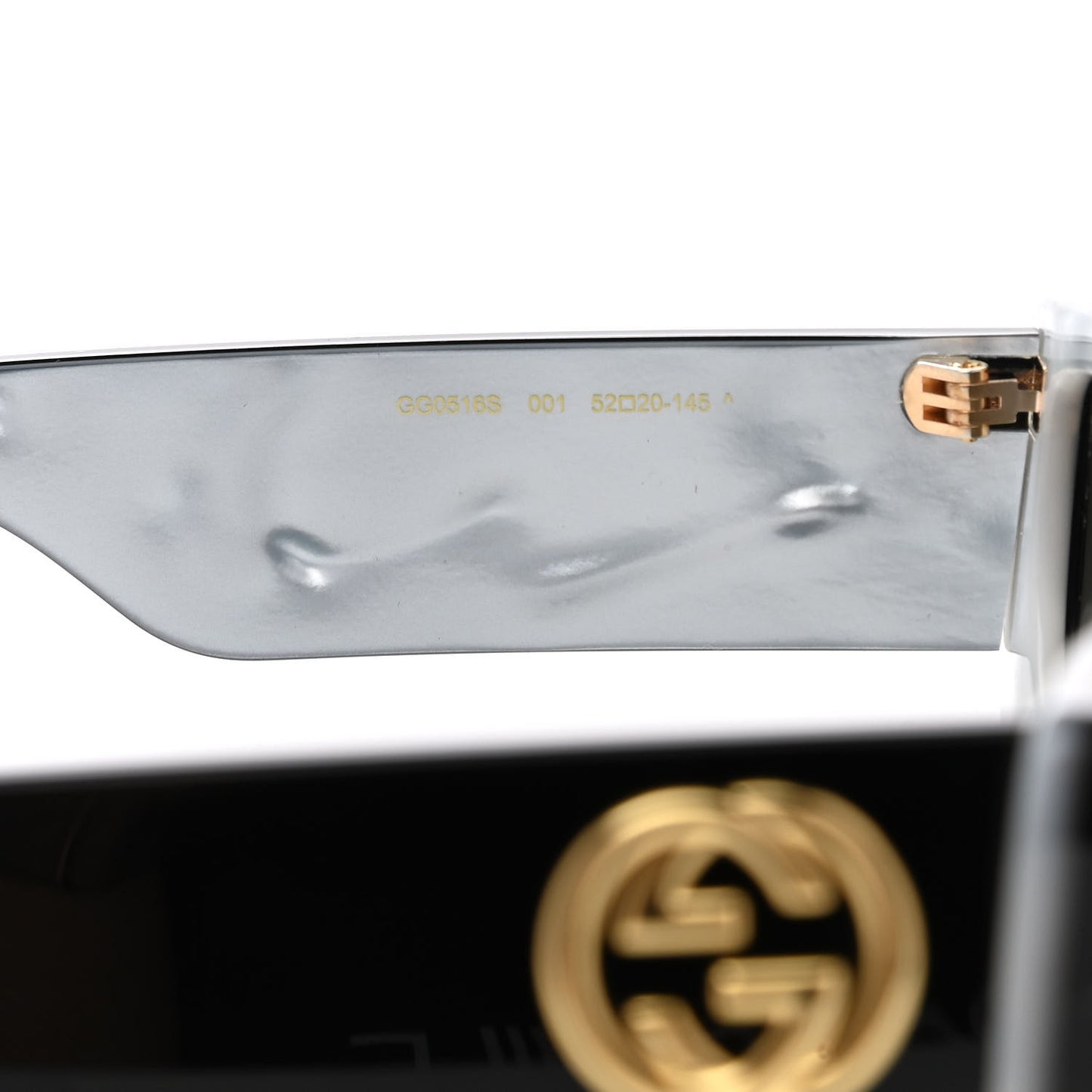 Acetate Rectangular Sunglasses GG0516S Black