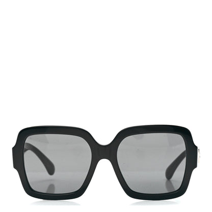 Chanel Acetate Square Heart Sunglasses 5479 Black 2 of 8