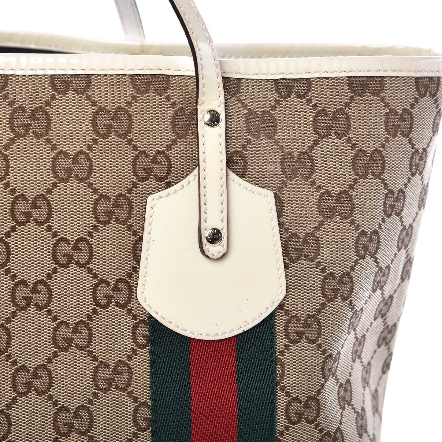 Monogram Web Large Jolie Tote White