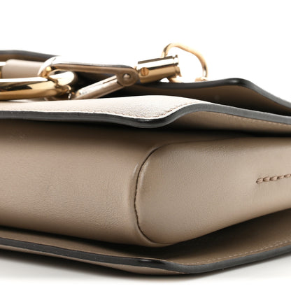 Chloe Suede Calfskin Small Faye Shoulder Bag Motty Grey 10 of 10
