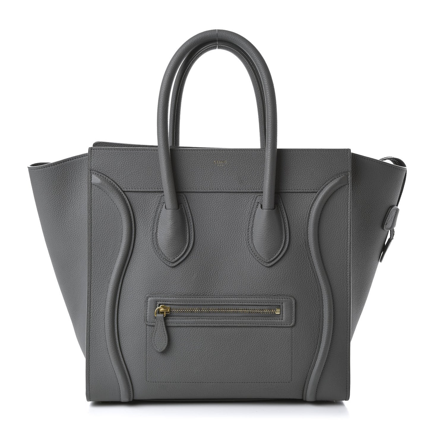 Drummed Calfskin Mini Luggage Kohl