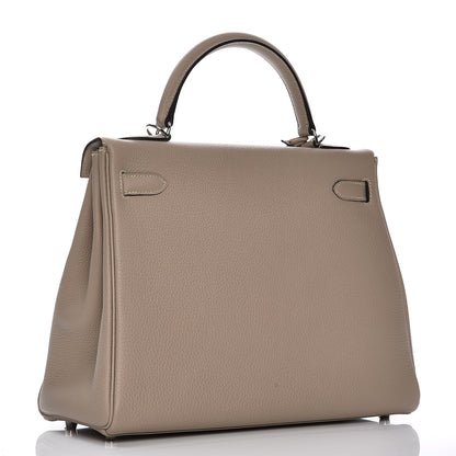 Hermes Togo Kelly Retourne 32 Gris Tourterelle 4 of 34