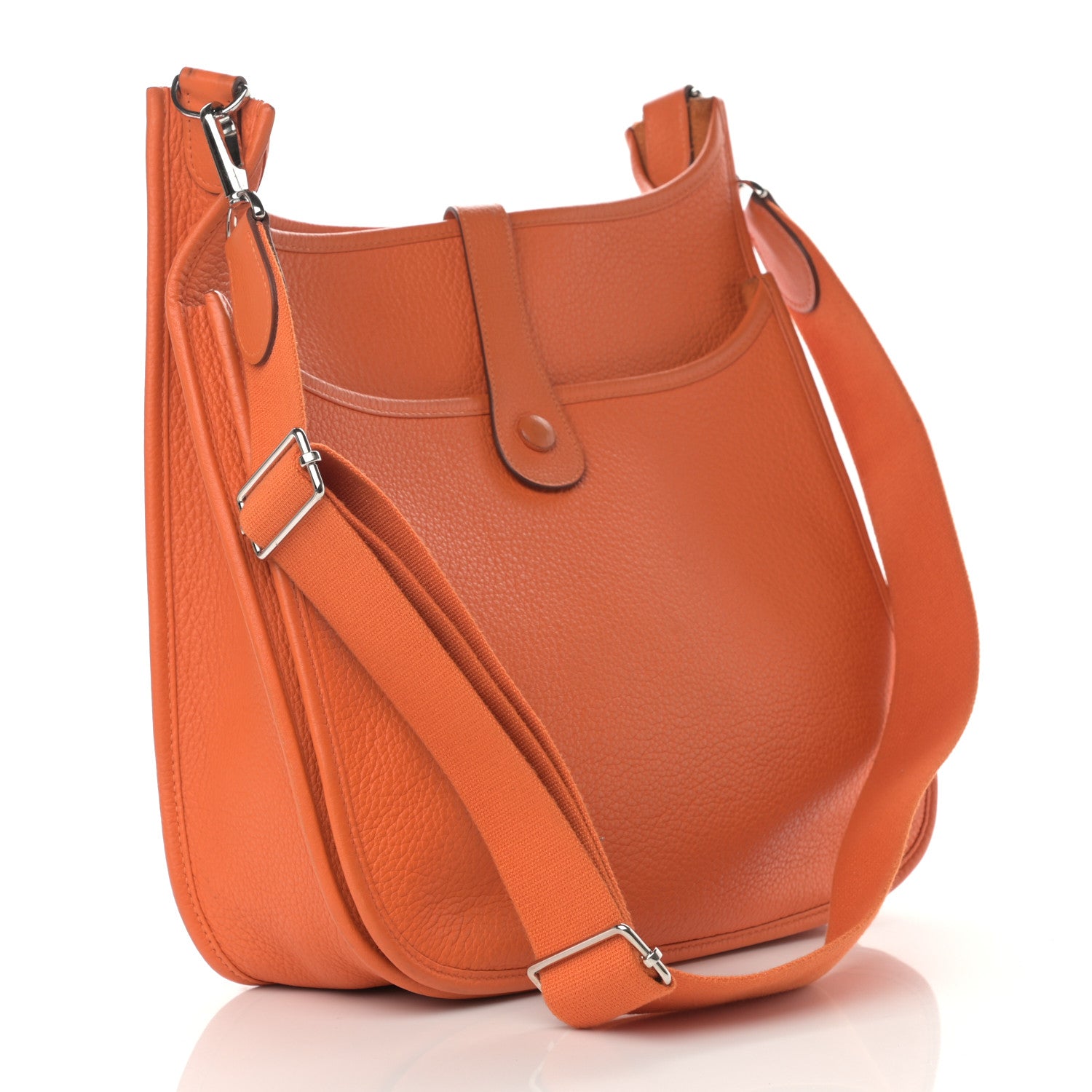 Hermes Taurillon Clemence Evelyne III GM Orange 2 of 17