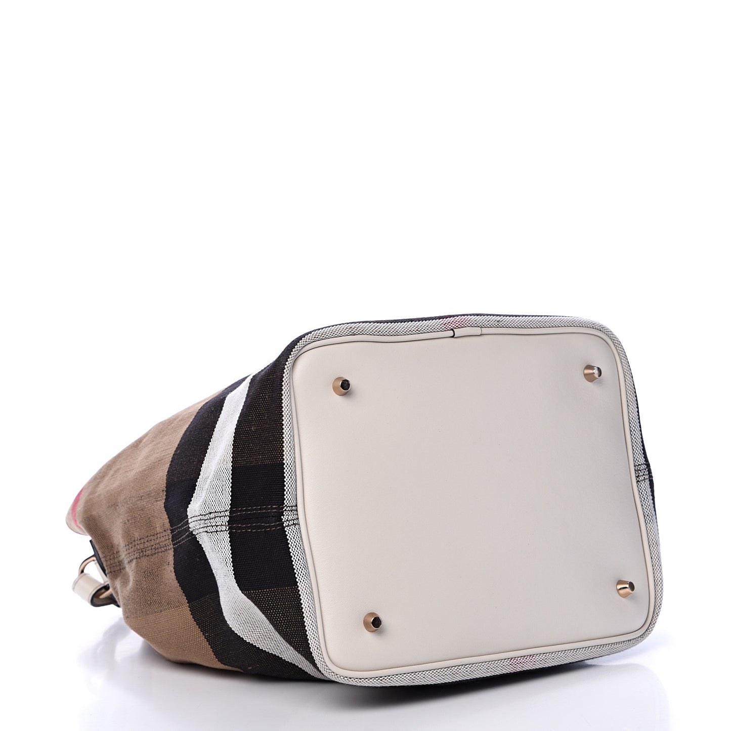 Canvas Mega Check Medium Ashby Hobo White