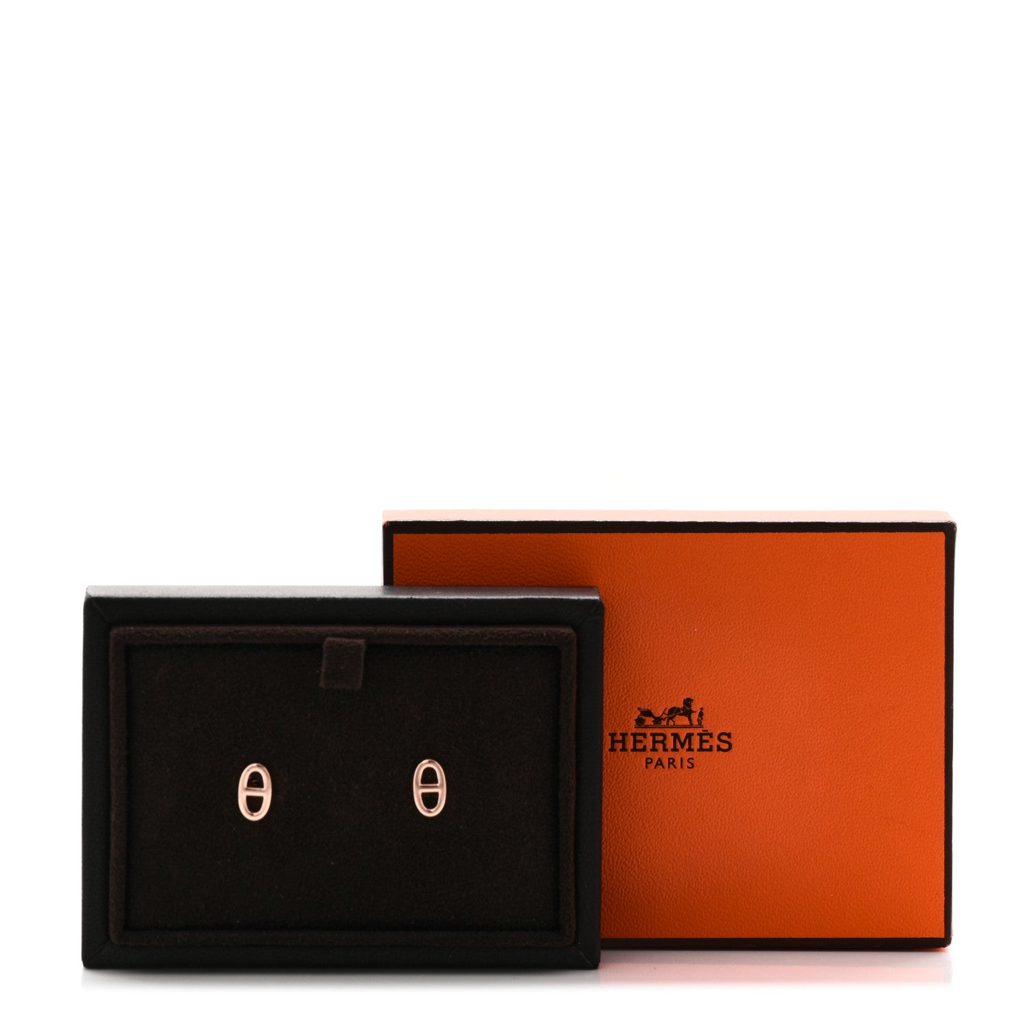 Hermes 18K Rose Gold TPM Farandole Stud Earrings 5 of 5