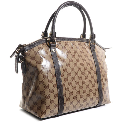 Gucci Crystal Monogram Medium GG Tote Brown 3 of 7