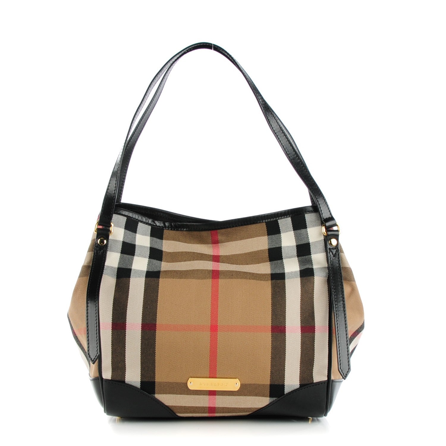 Burberry House Check Small Canterbury Tote Black 1 of 8