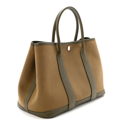 Hermes Toile Militaire Negonda Garden Party 30 TPM Vert Olive 3 of 10