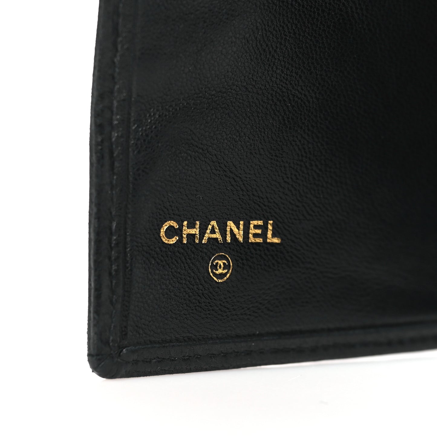 Lambskin Diamond Stitched French Wallet Black