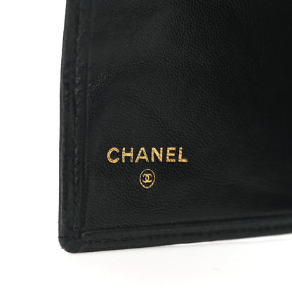 Chanel Lambskin Diamond Stitched French Wallet Black 6 of 8