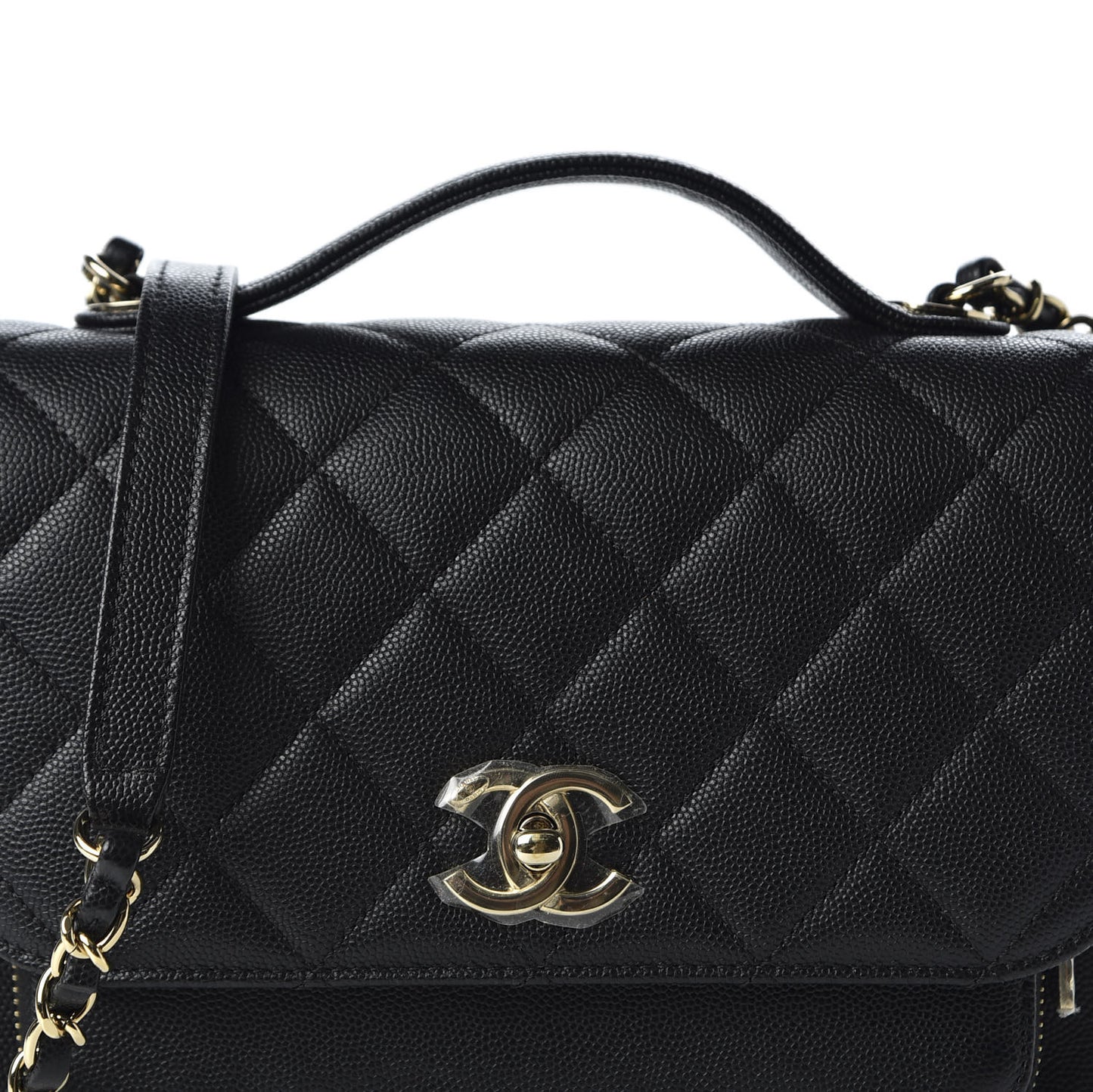 Caviar Quilted Medium Business Affinity Flap Black