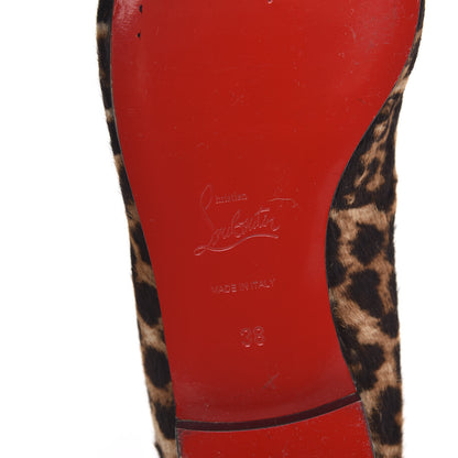 Christian Louboutin Leopard Print Cap Toe I Love My Loubies Loafers 38 Rouge Imperial 8 of 9