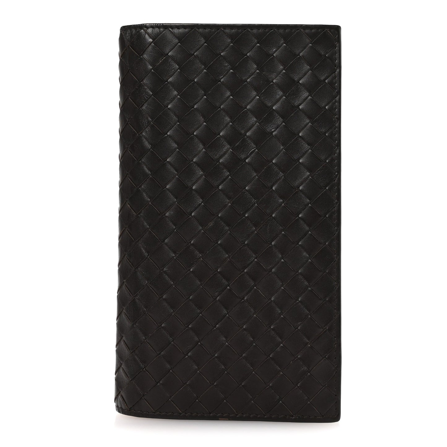 Nappa Intrecciato Continental Flap Wallet Brown