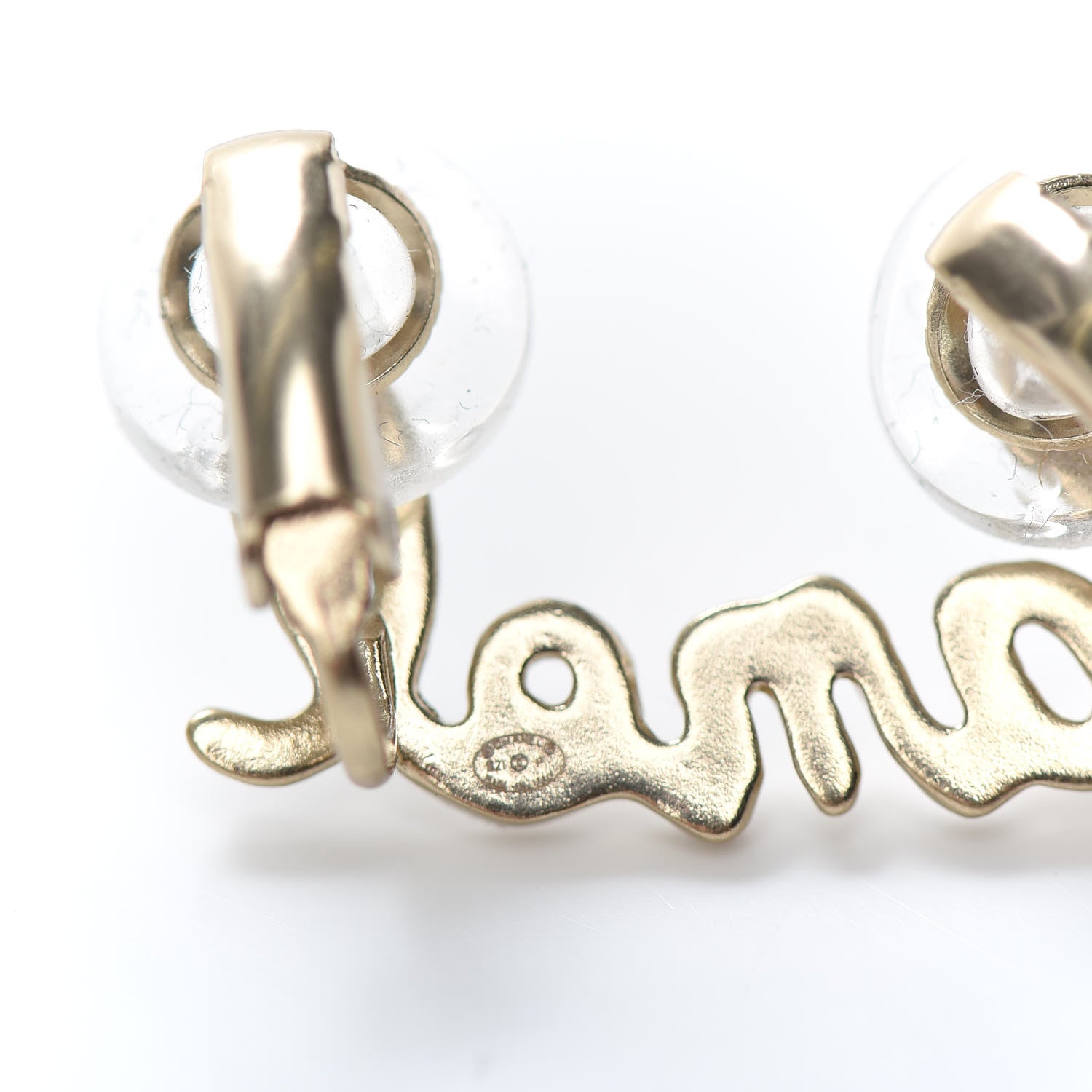 Chanel Metal CC Turnlock Climber Clip On Earrings Gold 4 of 4