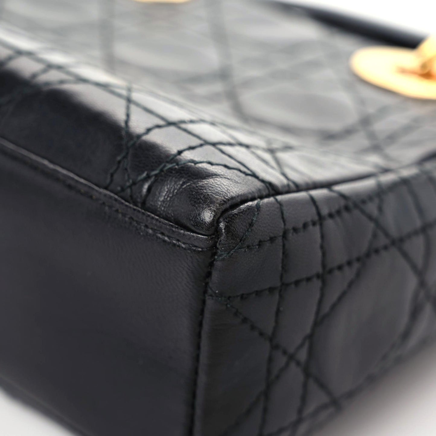 Lambskin Cannage Mini Lady Dior Black
