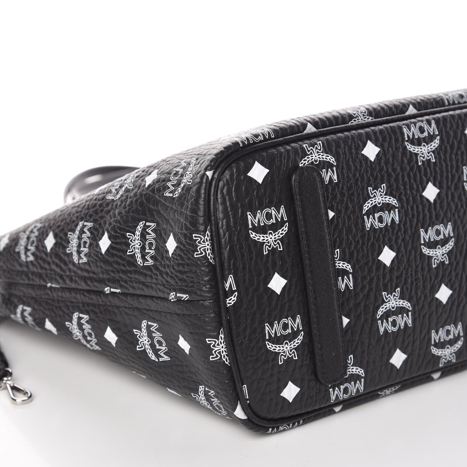 MCM Visetos Medium Reversible Shopper Tote Black 12 of 16