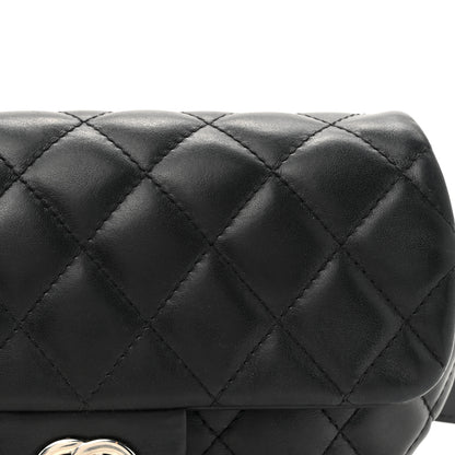 Chanel Calfskin Quilted CC Uniform Flap Belt Bag Black 7 of 17