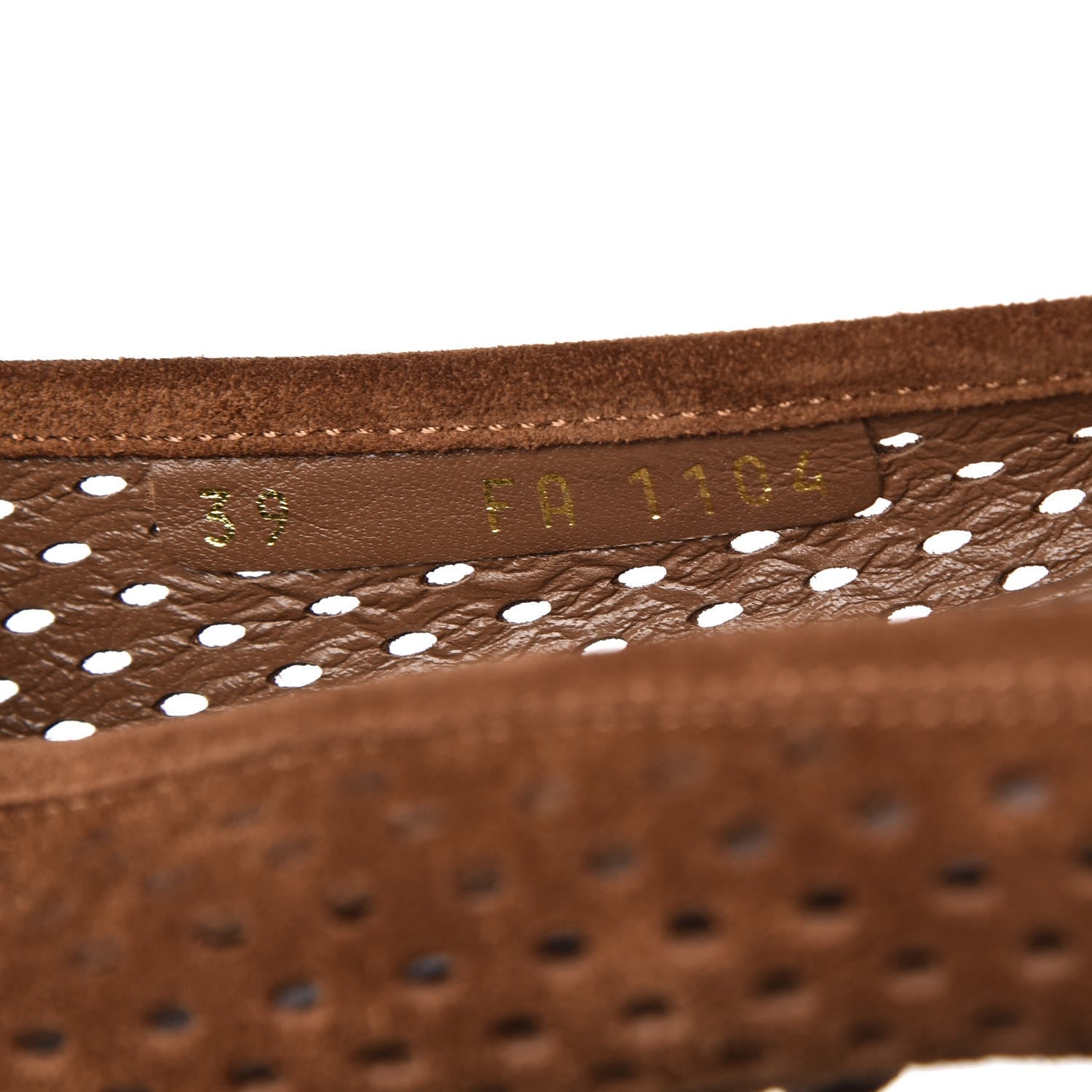 Louis Vuitton Suede Perforated Oxford Ballerina Flats 39 Cognac 9 of 11