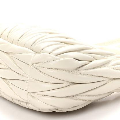 Miu Miu Nappa Matelasse Small Wander Hobo White 9 of 9