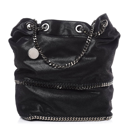 Stella McCartney Chamois Shiny Dotted Large Falabella Bucket Bag Ruthenium 1 of 10