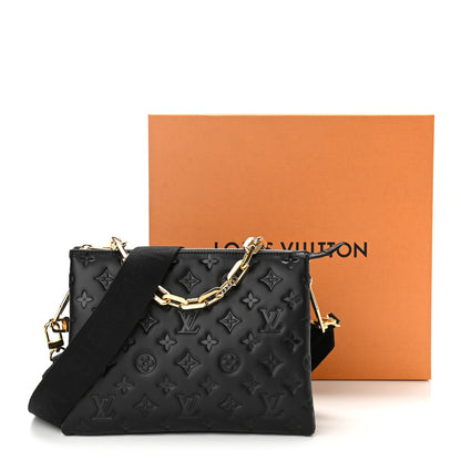 Louis Vuitton Lambskin Embossed Monogram Coussin PM Black 10 of 10