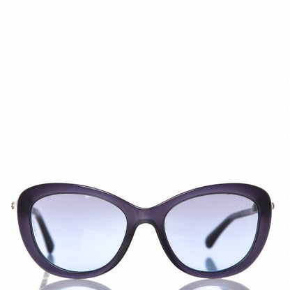 Chanel Acetate Pearl Cat Eye Sunglasses 5340-H Blue 2 of 10