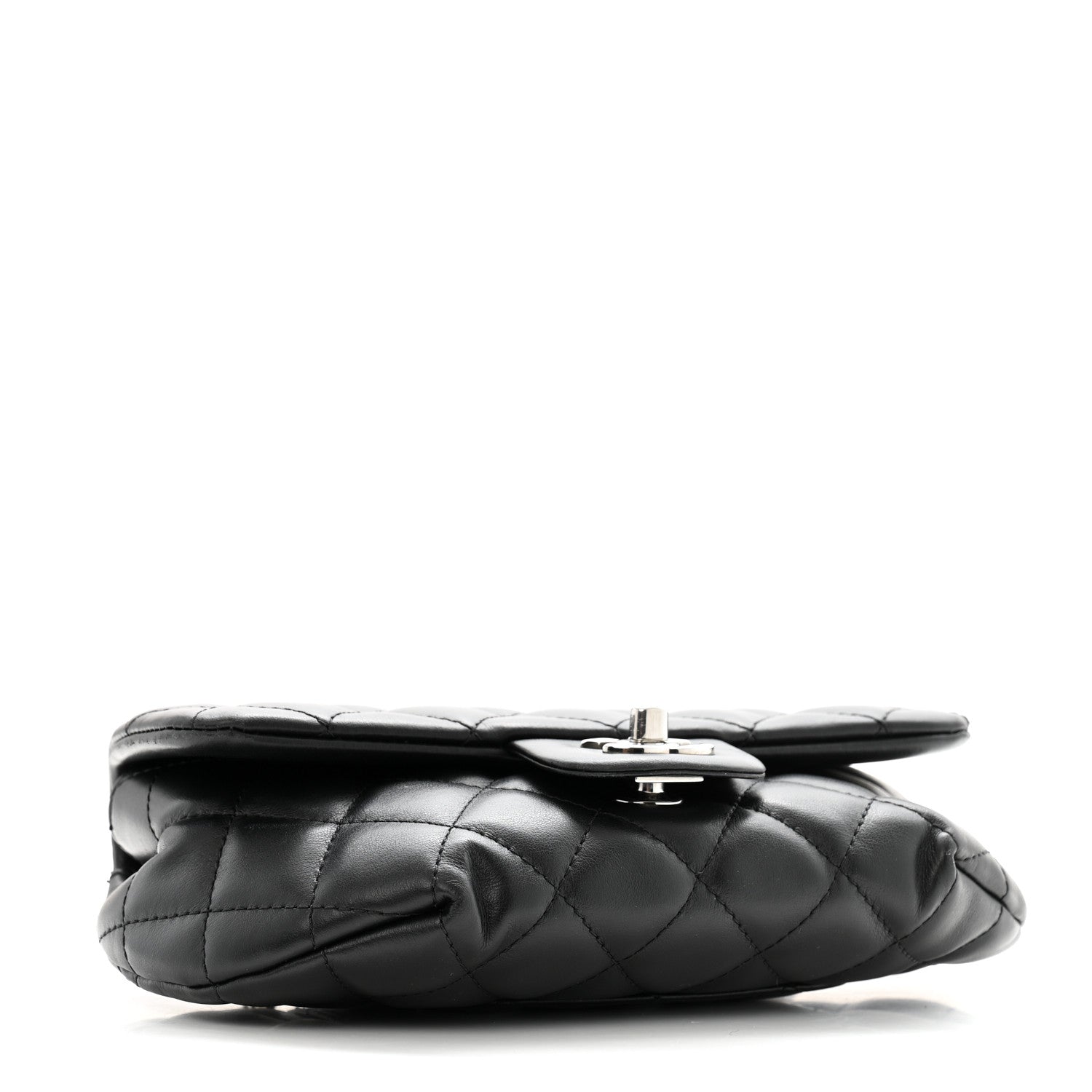 Chanel Calfskin Quilted CC Uniform Flap Belt Bag Black 4 of 16