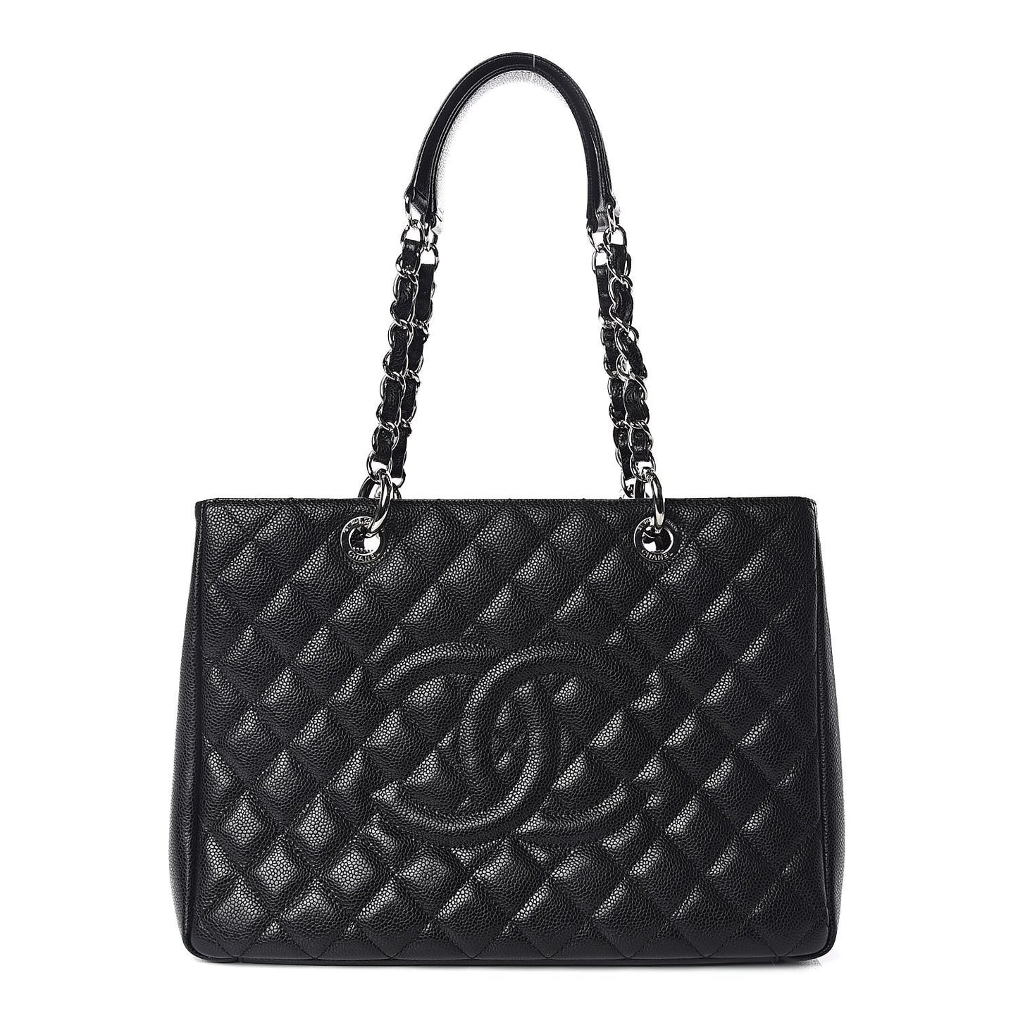 Caviar Quilted Grand Shopping Tote GST Black