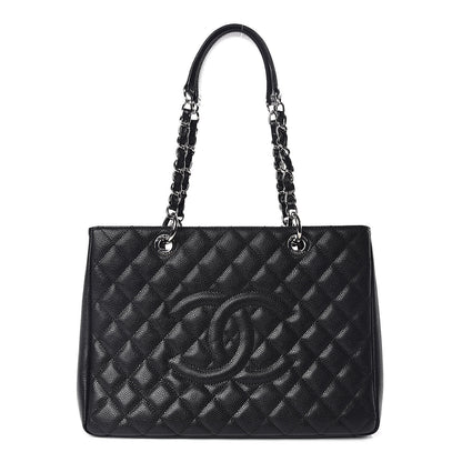 Chanel Caviar Quilted Grand Shopping Tote GST Black 1 of 13