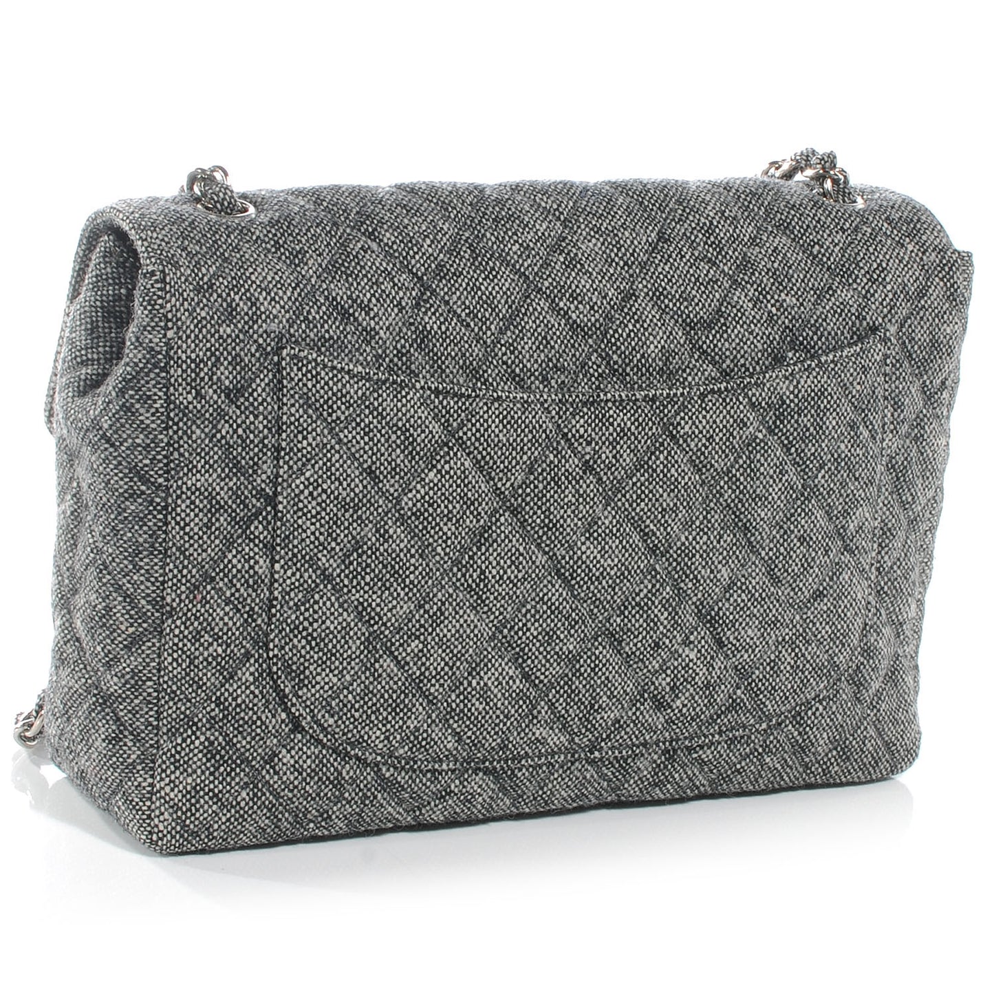 Tweed Jumbo Single Flap Grey
