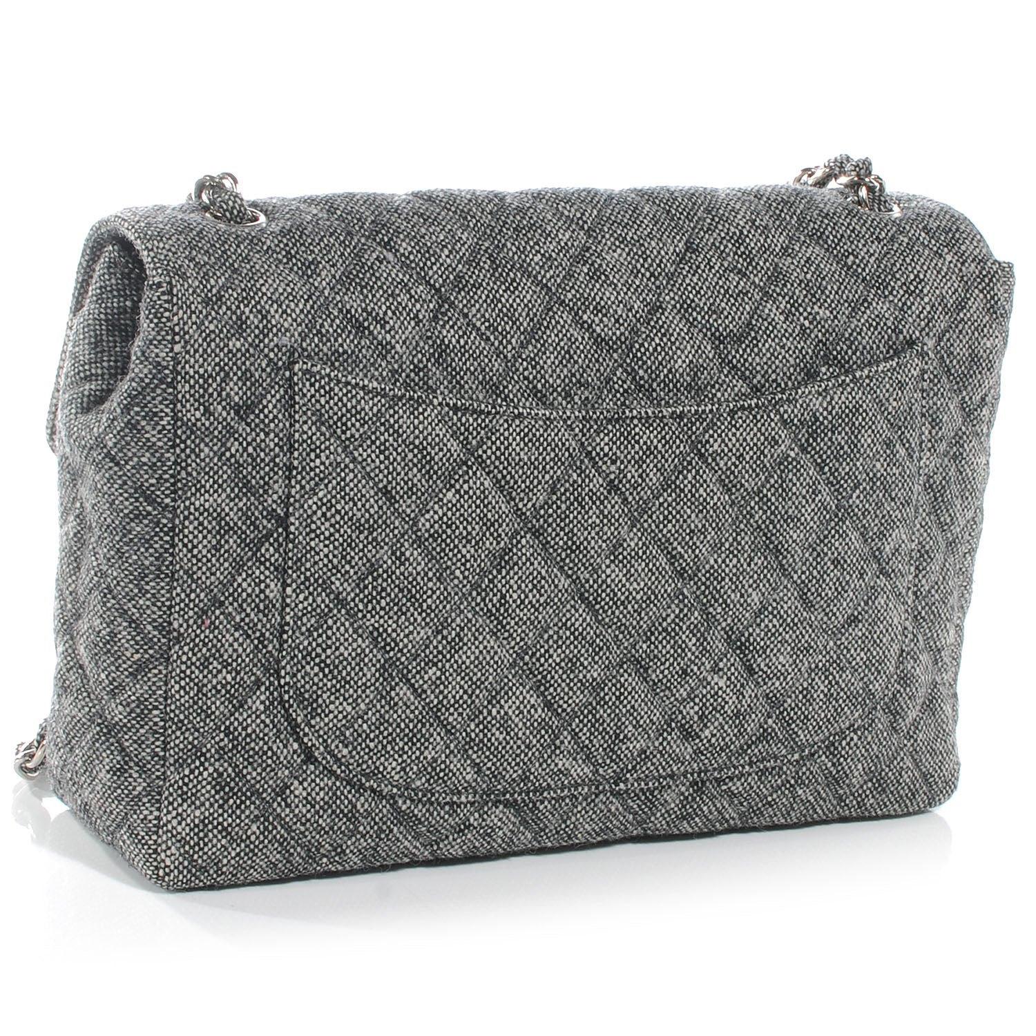 Chanel Tweed Jumbo Single Flap Grey 3 of 7