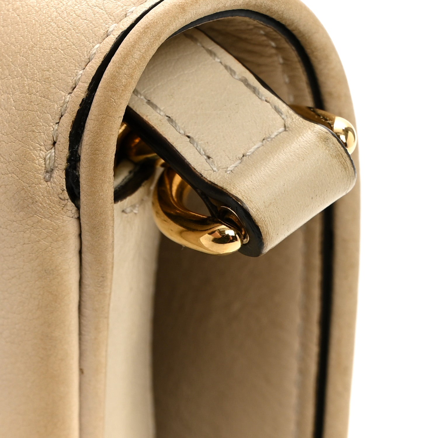 Gucci Roxy Calfskin Blondie Chain Shoulder Flap Bag Mystic White 11 of 11