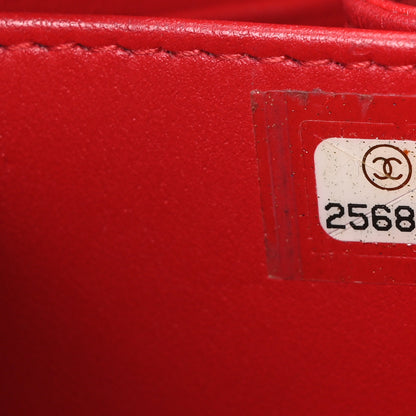 Chanel Caviar Quilted Filigree Vanity Clutch With Chain Red 7 of 10