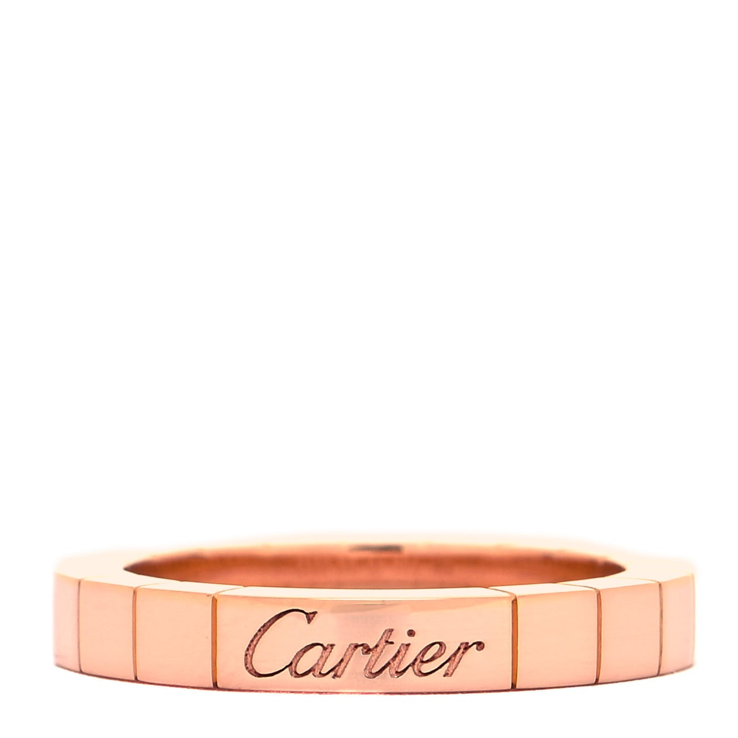 18K Pink Gold 3mm Lanieres Ring 49 4.75