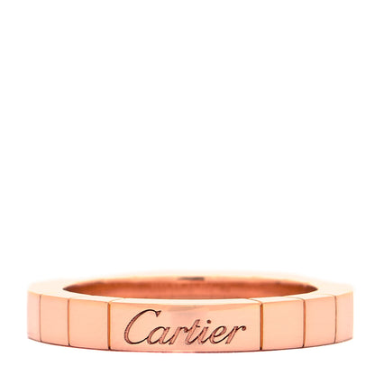 Cartier 18K Pink Gold 3mm Lanieres Ring 49 4.75 1 of 5
